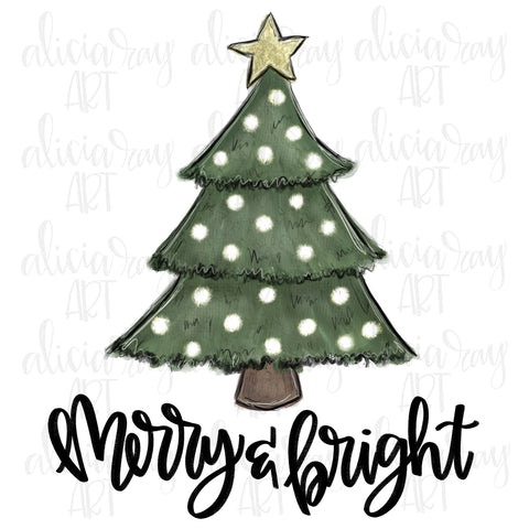 Merry And Bright Christmas Tree