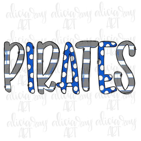 Pirates Gray and Blue