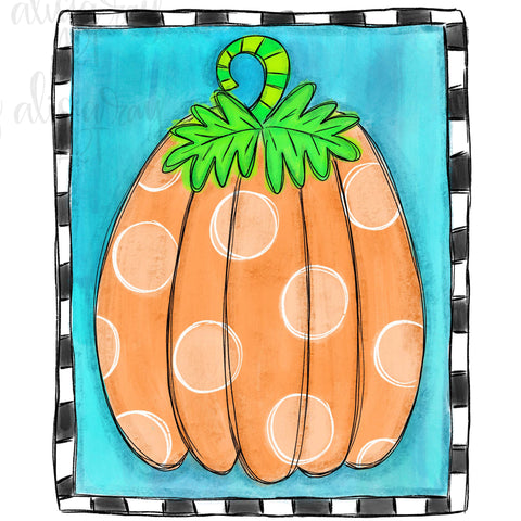 Polka Dot Whimsical Pumpkin