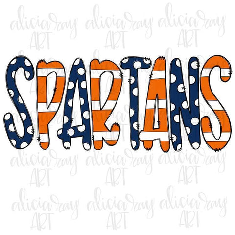 Spartans Navy and Orange