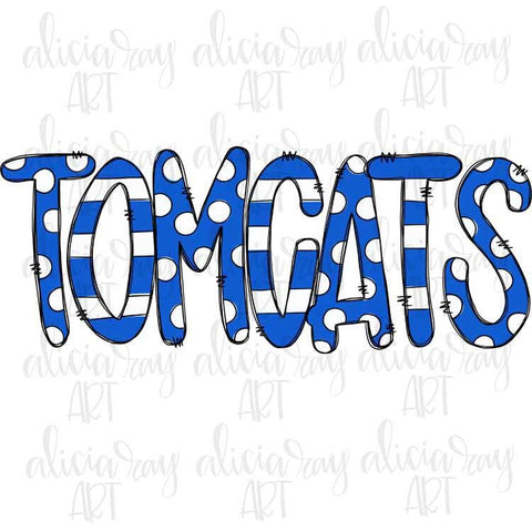 Tomcats Blue and White