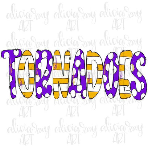 Tornadoes Purple and Gold