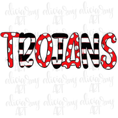 Trojans Red and Black
